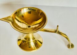 Brass Diya (Jyot) – Big (Length: 11cm, Height: 5cm)